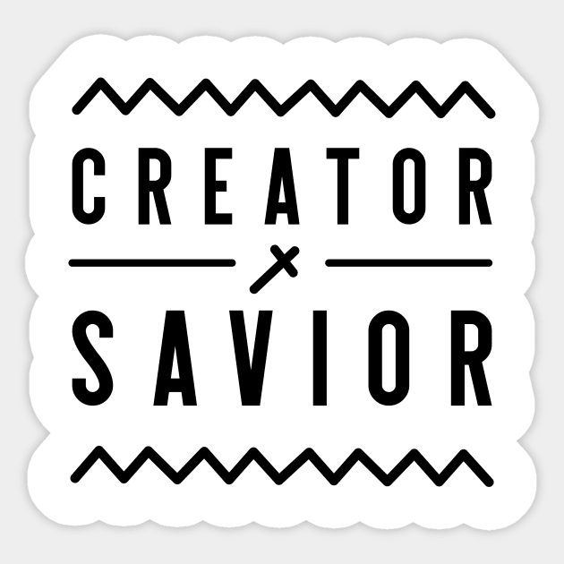 Creator x Savior Mono Graphic Sticker by HolyKnight10